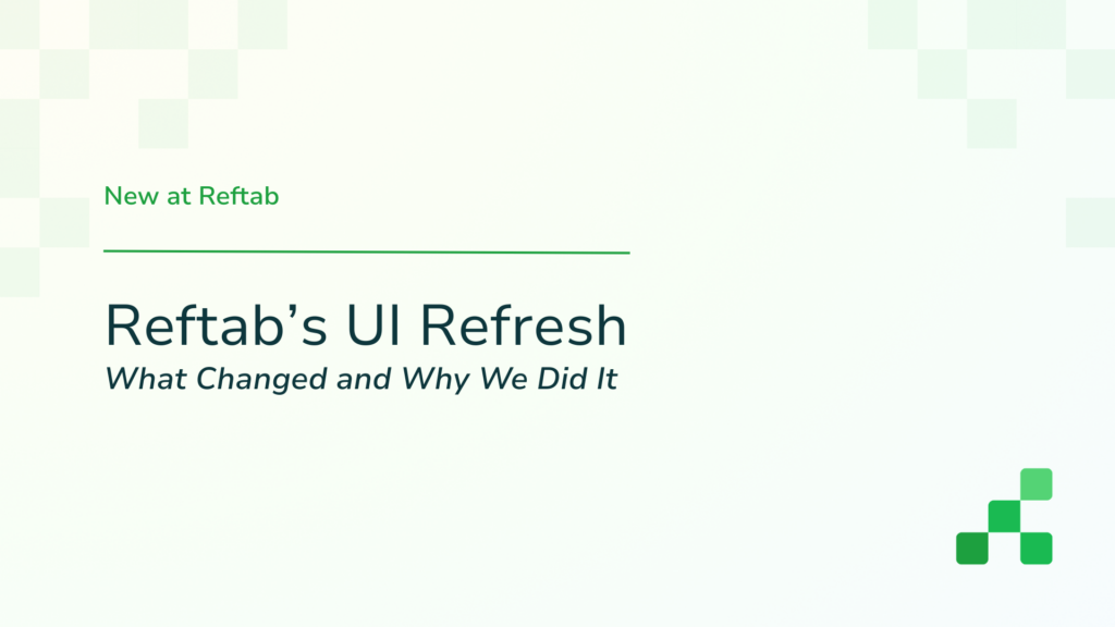 Reftab UI Refresh