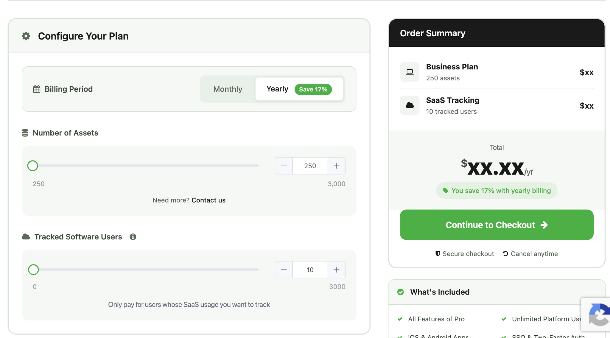 Assets and Users count